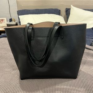 Cuyana Black Leather Tote